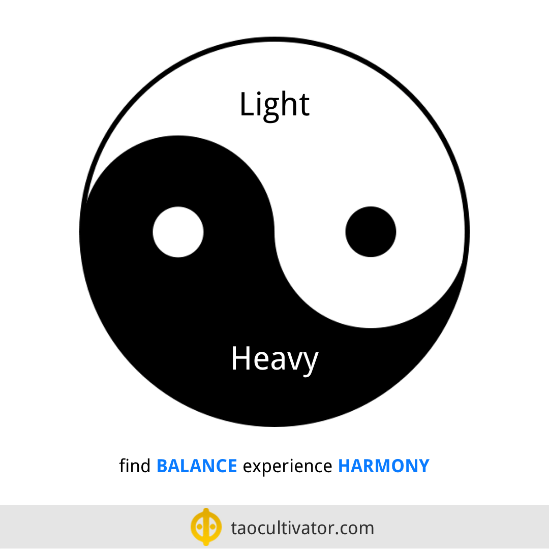 balance and harmony - heavy and ligh