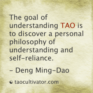 Understanding Tao = Self Reliance
