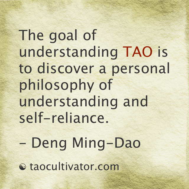 The goal of understanding Tao