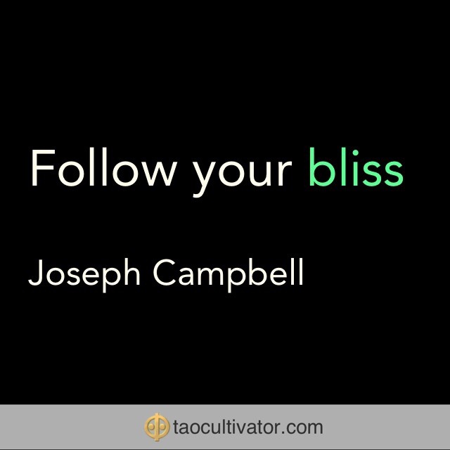 follow your bliss - Joseph Campbell