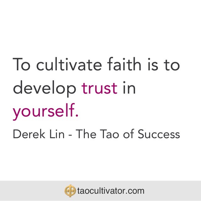 Cultivate Faith - Trust Yourself