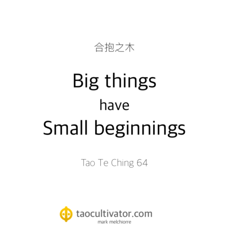 Big things have small beginnings